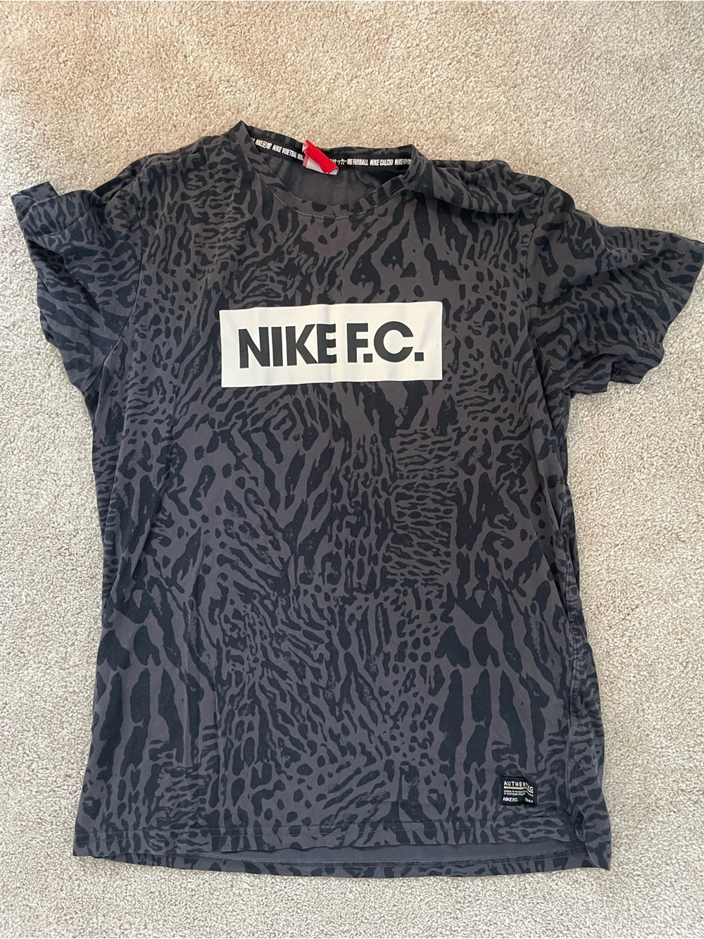 Nike Black and White Nike F.C. Graphic Short Sleeve Tee